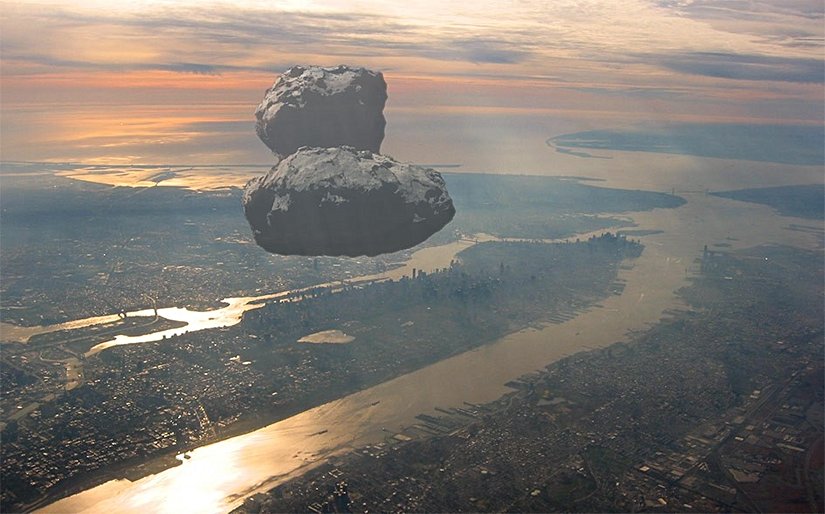 New York üzerinde 67P...