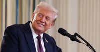 Trump Taunts Chuck Schumer and Hakeem Jeffries With 2028 Hats