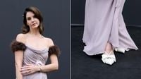 Lana Del Rey Captures Valentino’s Tender Turn in Ivory Bowow Slingback Pumps at Paris Fashion Week