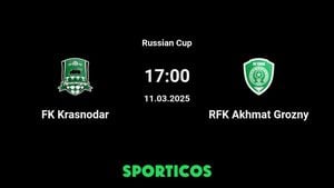 Krasnodar Hosts Akhmat In Russian Cup Quarterfinal Showdown