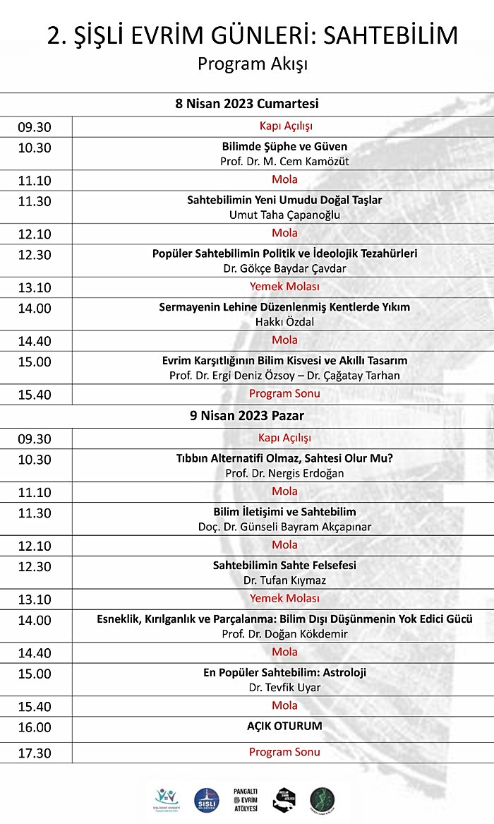 2. Şişli Evrim Günleri - Sahtebilim / 8-9 Nisan