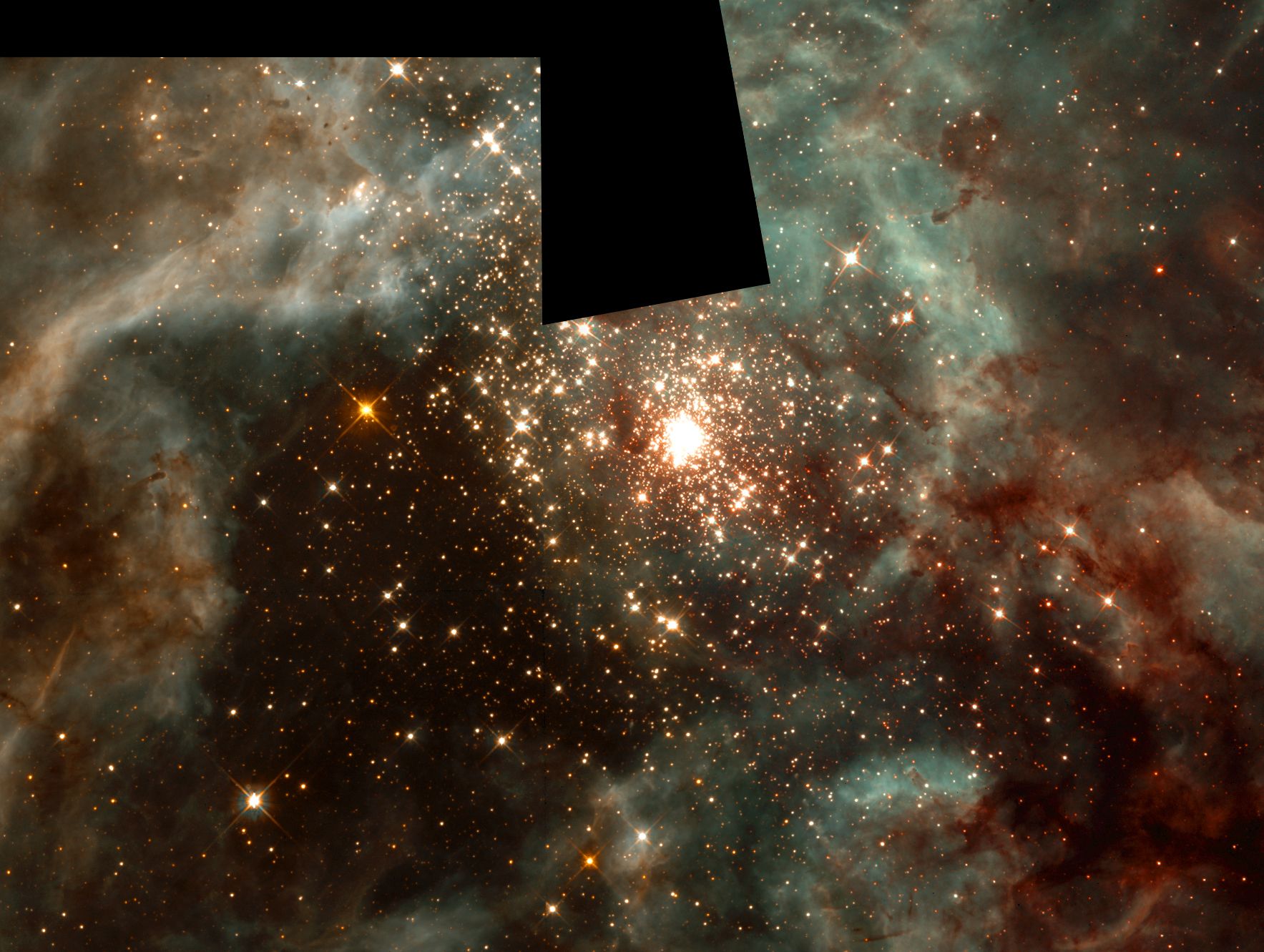 Star Cluster R136 Bursts Out