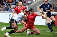 Six tries for Canada’s Julia Schell while Australia, France and Scotland also win Women’s Rugby World Cup openers