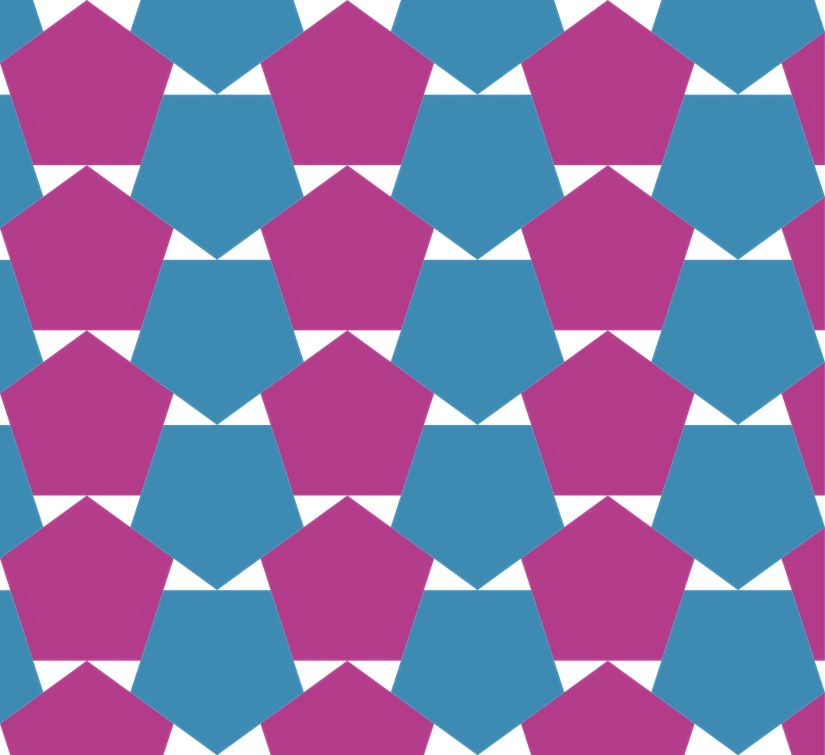 Beşgenler, aralarında boşluk kalmaksızın paketlenemezler.