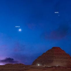  Planets Over Egyptian Pyramid 