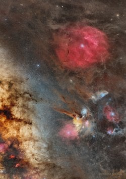Samanyolu ile Zeta ve Rho Ophiuchi