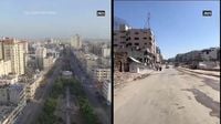 Before and after videos show much of Gaza reduced to ruins by Israeli bombardment and offensive