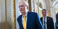 Sen. Mitch McConnell falls at the Capitol as he was walking to the Senate floor