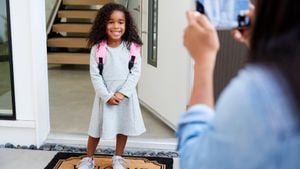 Students Celebrate First Day Of School With Photos