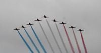 Where and when to see the Red Arrows over the Island today
