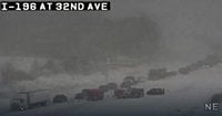I-196 shut down in west Michigan after 100-car pileup in whiteout conditions