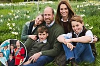 Kate Middleton and Prince William cuddle up to George, Charlotte and Louis in cute Christmas card
