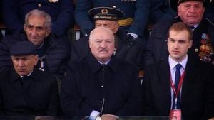 Lukashenko Celebrates Victory Day With Putin In Moscow