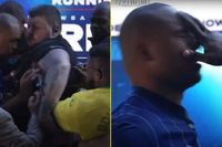 Jarrell Miller slaps Fabio Wardley as chaos erupts at press conference
