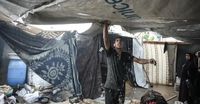 Gaza storm destroys 20K tents amid ongoing Israeli strikes - Shafaq News