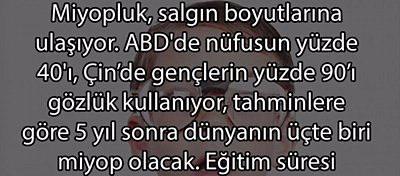 Miyopluk Hızla Artıyor!