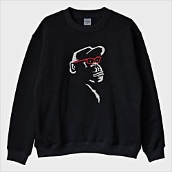 ''Cool Chimp with Red Glasses'' Sweatshirt