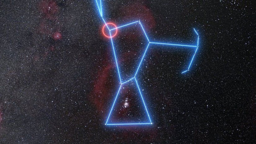 Orion takımyıldızı ve Betelgeuse