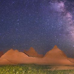 The Milky Way Over the Badlands