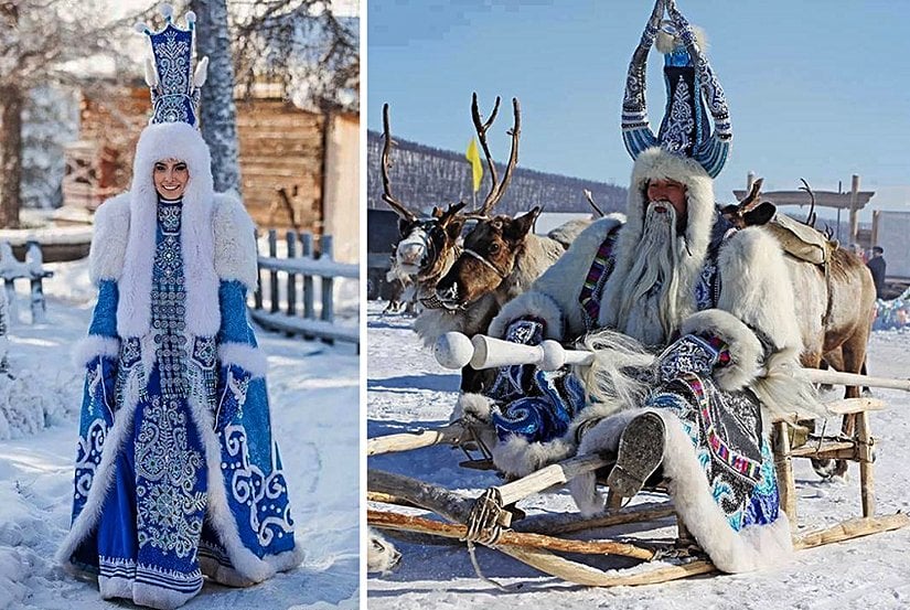 Nardugan Bayramının Figürlerinden Olan "Ayaz Ata" yı anmak için giyinmiş Türkler