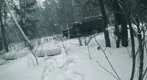 Severe Storm And Heavy Snowfall Hit Bryansk Today