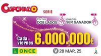 Cuponazo de la ONCE: comprobar los resultados del sorteo hoy, viernes 28 de marzo