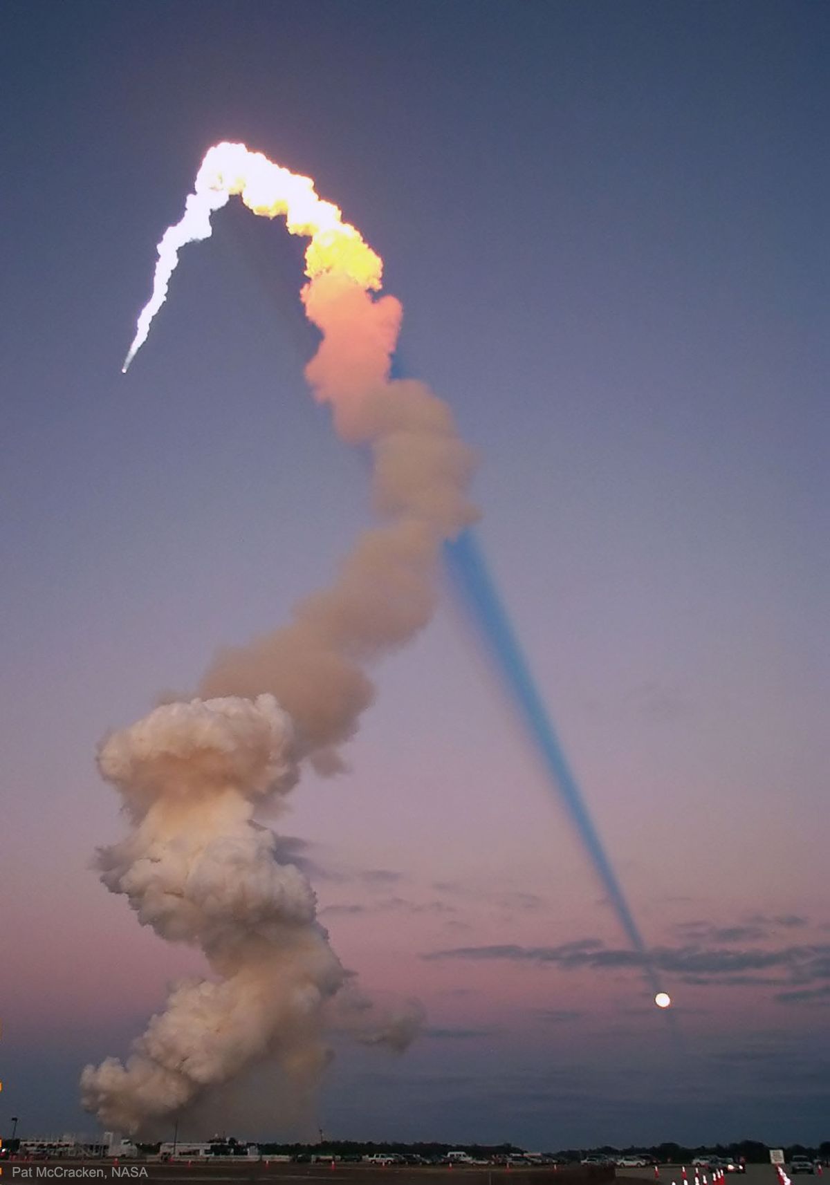  Rocket Plume Shadow Points to the Moon 