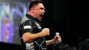 Gerwyn Price Triumphs At Premier League Darts Night Three