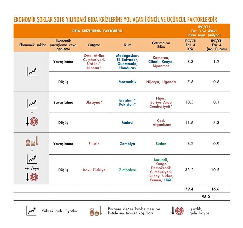 Şekil 4-Gıda Krizlerine Yol Açan İkincil ve Üçüncül Faktörler