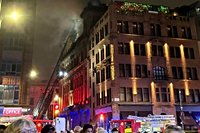 Rooftop fire beside House of Gods and Revolver hotels in Glasgow