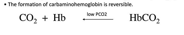 Karbominohemoglobin oluşumu gösteren tepkime.
