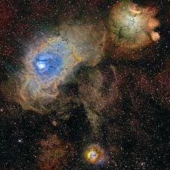 Three Nebulae in Narrow Band