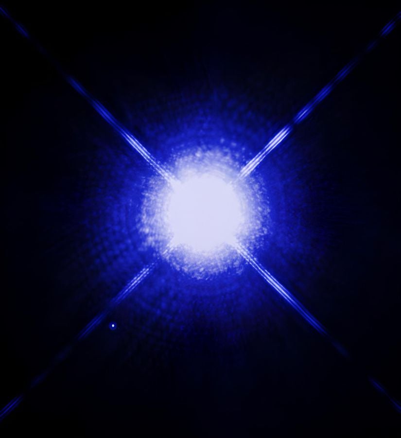 Hubble Uzay Teleskobu'nun Sirius-A ve Sirius-B Fotoğrafı