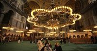 Historic domes of Turkey's Hagia Sophia renovated to protect the monument from earthquakes