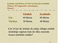 Çin'in her iki üründe de sahip olduğu mutlak üstünlüğe rağmen hala iki ülke arasında ticaret mümkün müdür?