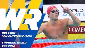 Noe Ponti Breaks 100m Butterfly World Record