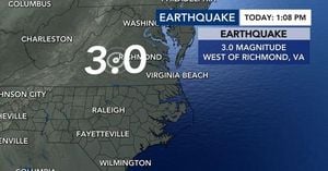 3.0 Magnitude Earthquake Shakes Central Virginia