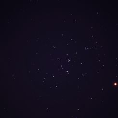 Saturn, Mars, and the Beehive Cluster