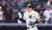 Aaron Judge Hit in the Head by Anthony Volpe Throw During Yankees-Mets Game