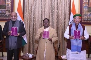 President Murmu Unveils Constitution In Santhali Language