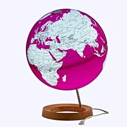 Fuchsia Dünya Küresi: Kırmızı, 33 cm, Işıklı, Bahar