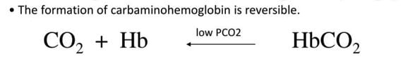 Karbominohemoglobin oluşumu gösteren tepkime.