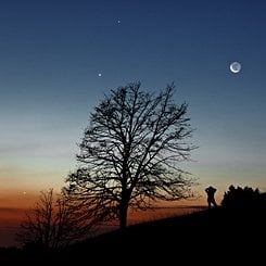 Moon and Planets in the Morning