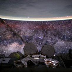  Earth and Milky Way from Space 