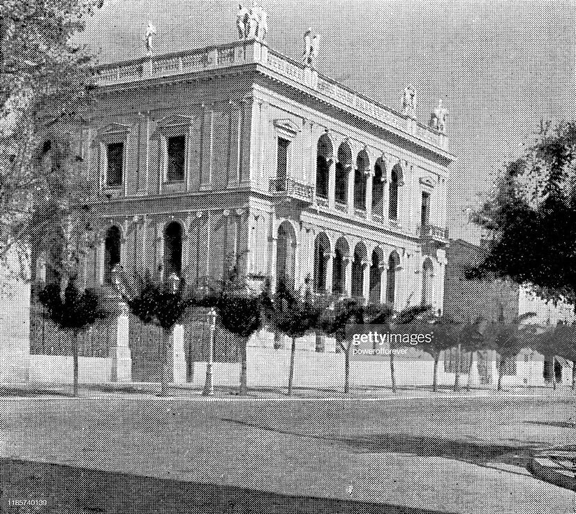 Mimar Ernst Ziller tarafından yapılan Schliemann ailesinin konutu, Atina