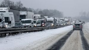 Severe Winter Storm Causes Chaos On German Roads