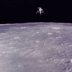 Apollo 12's Lunar Module Descends