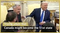 During talks with PM Carney, Trump jokes that Canada might become the 51st state