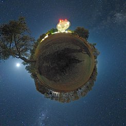 The Planet and the Radio Dish