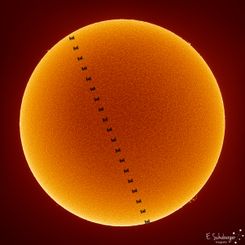  The Space Station Crosses a Spotless Sun 